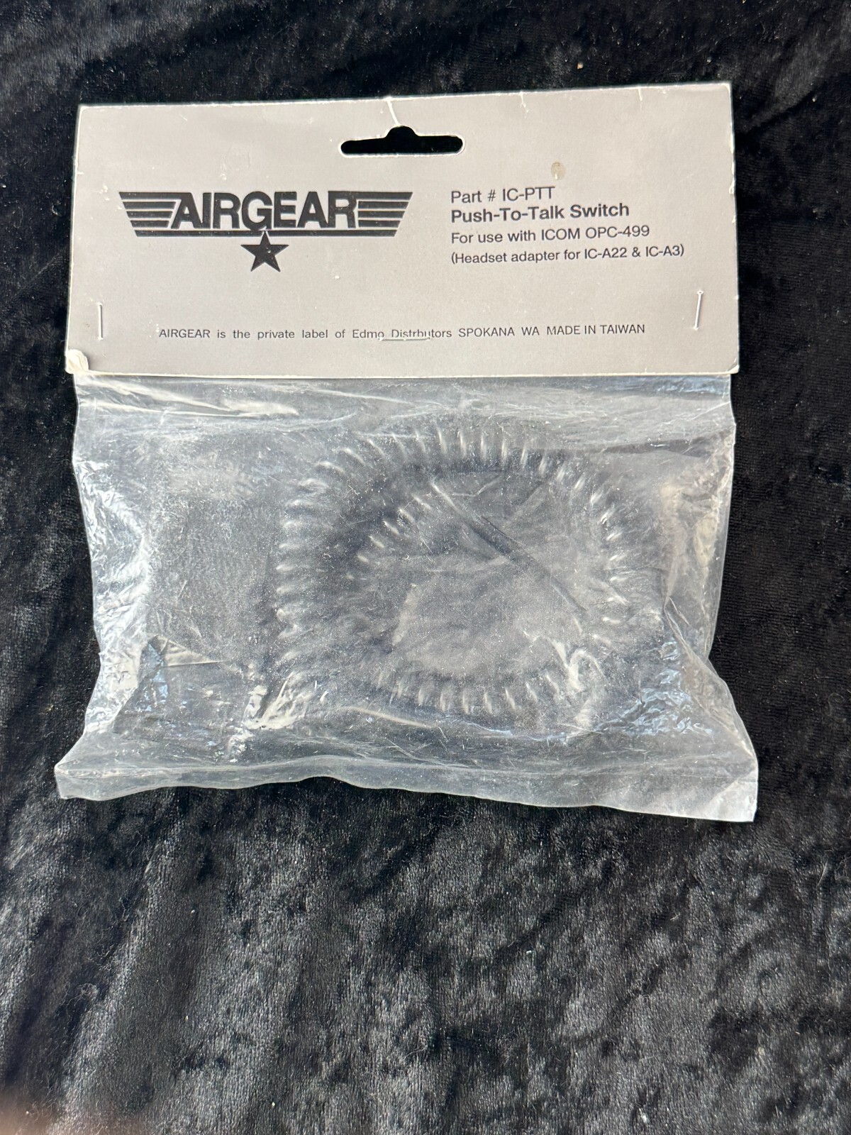 Airgear Push to talk Switch Part# IC-PTT New Sealed