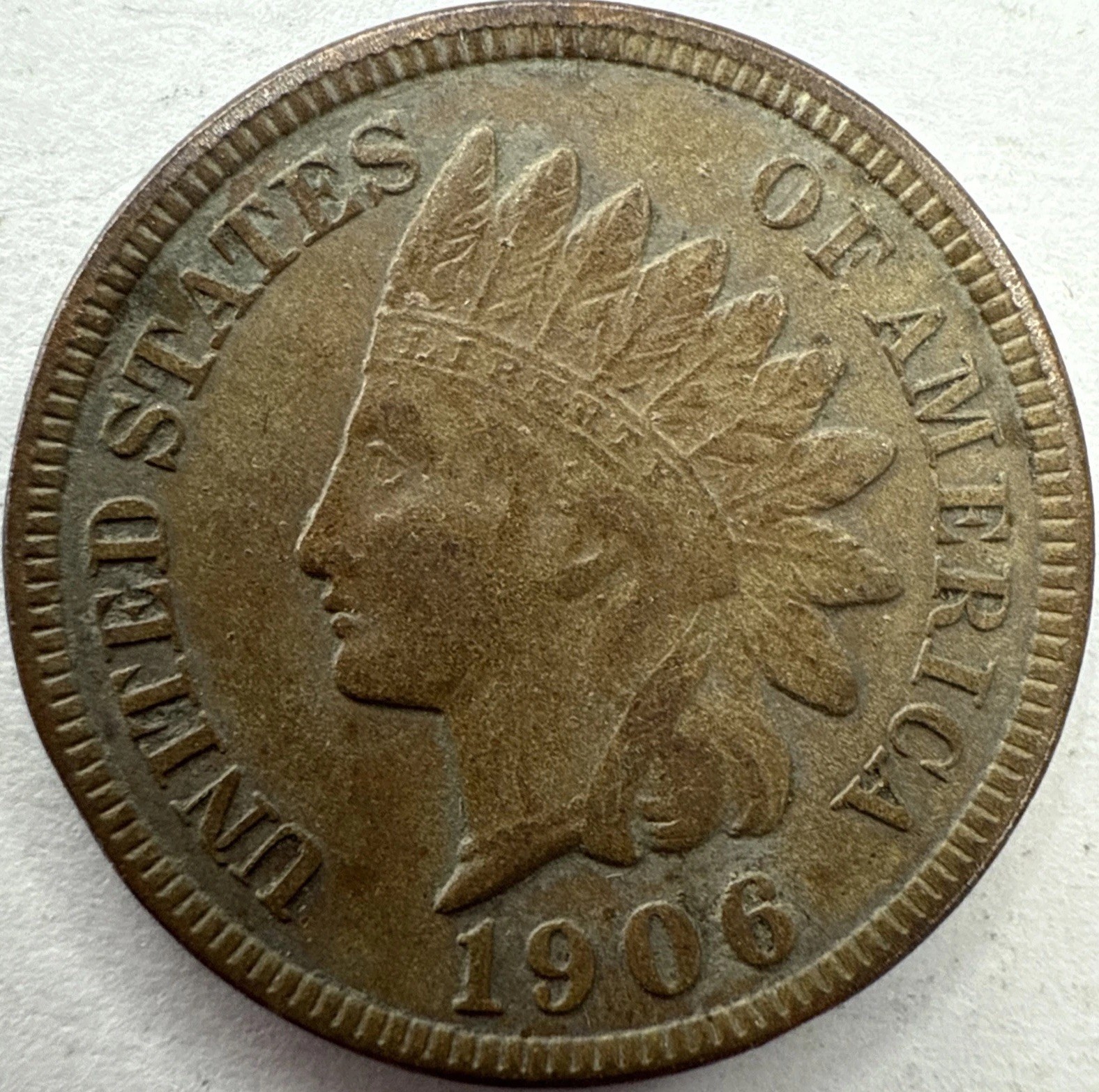1906 Indian Head Cent Exact Coin Imaged #IND2306
