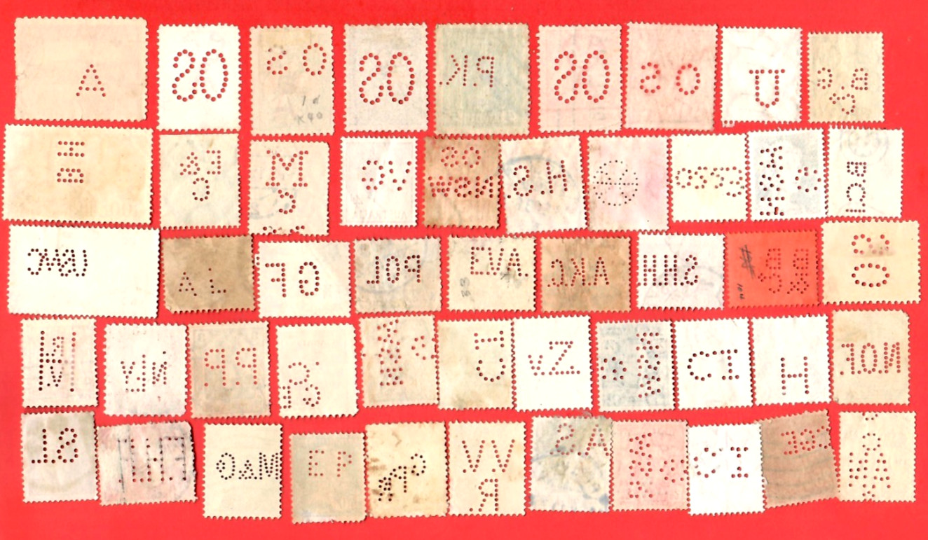 WORLDWIDE Perfin Stamps Used😊