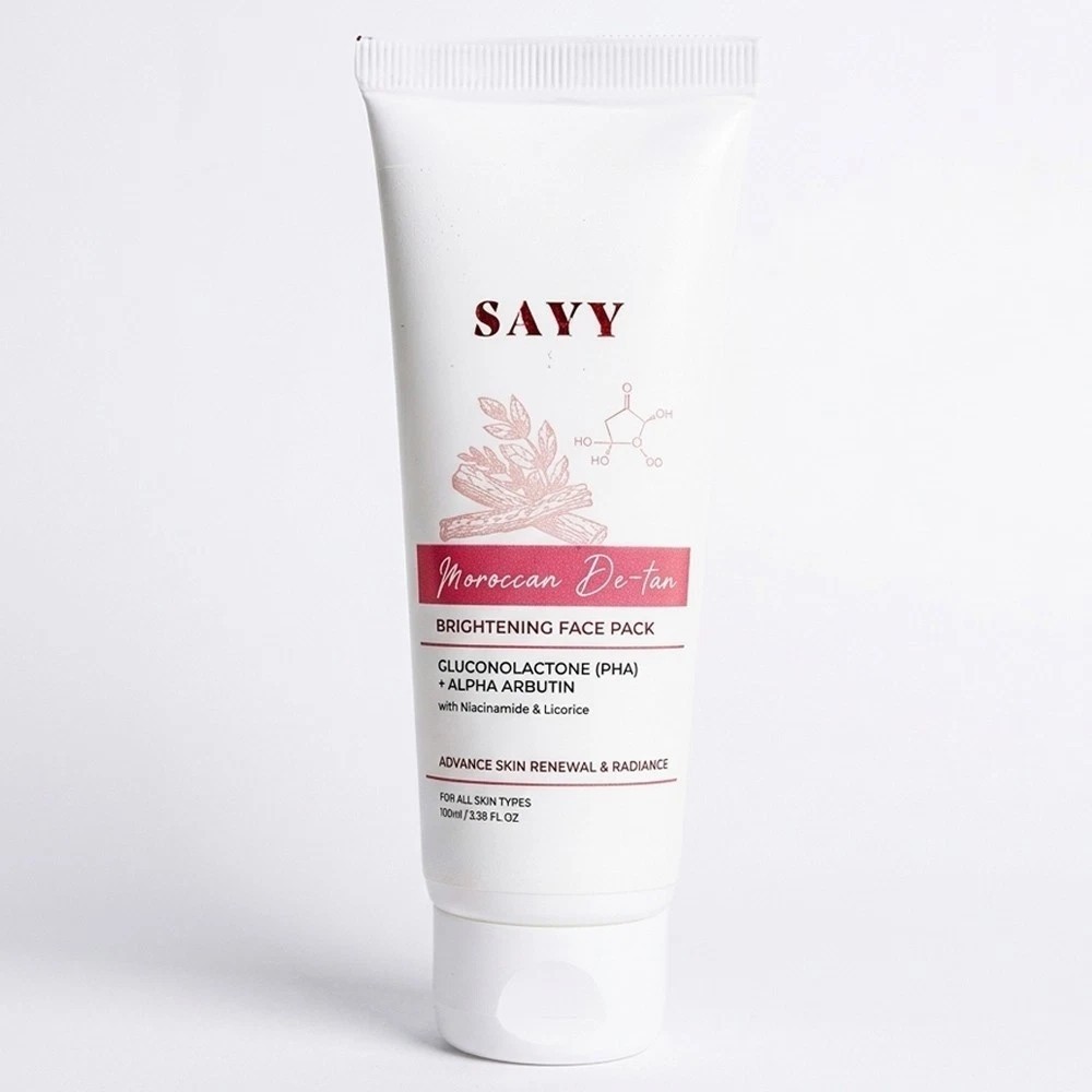 SAYY Moroccan DeTan Brightening Face for Advance Skin Renewal Radiance Clay mask