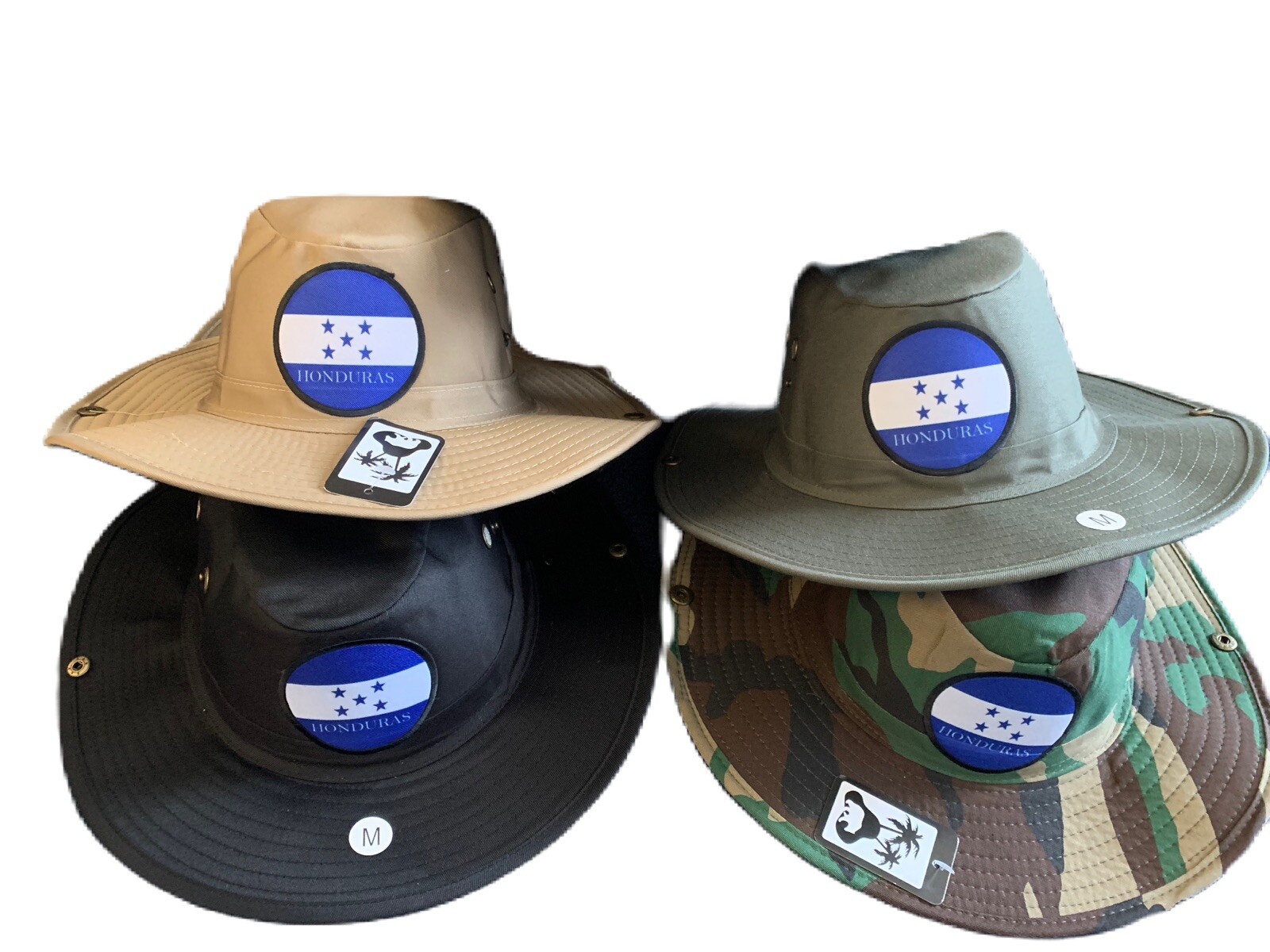 Sombrero honduras flag bucket  outdoor hiking sun hat with strap fisherman sun