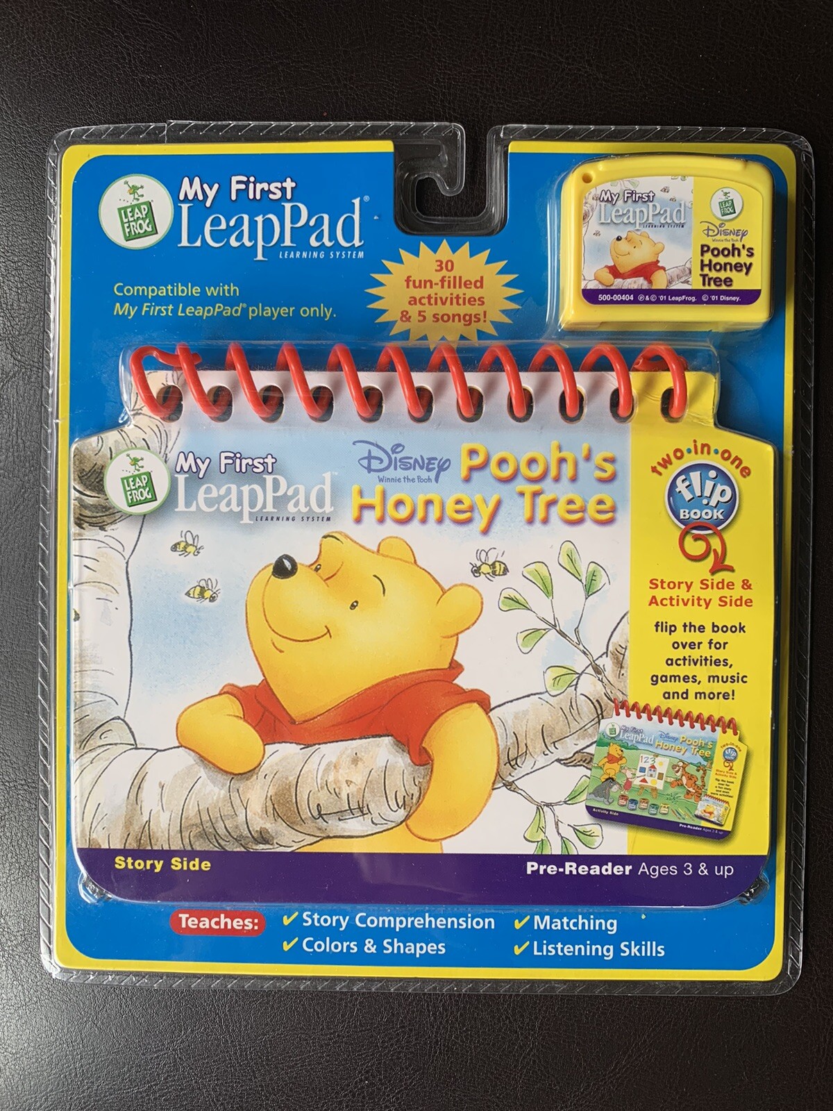 My First LeapPad Leap Pad Disney Pooh's Honey Tree Flip Book & Cartridge NEW