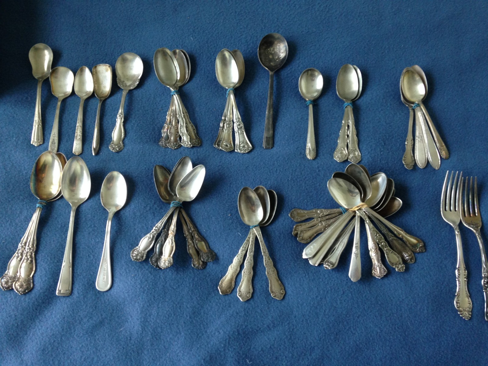 Lot of 7 Vintage Old Silverplate/ Teaspoons-Your choice of any 7- 7 for $42.00