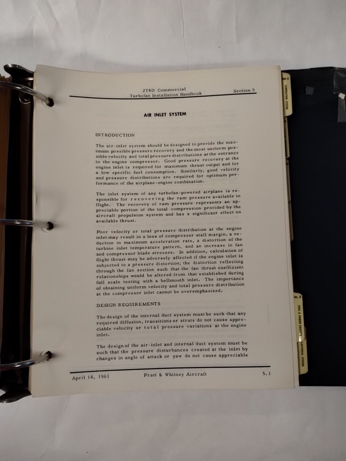 Pratt & Whitney JT8D Commercial Turbofan Engine Installation Handbook-Original