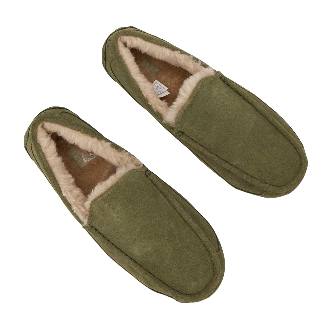 New Men's UGG Brand Ascot Moccasin Soft Casual Slipper Shoes B Olive 1101110