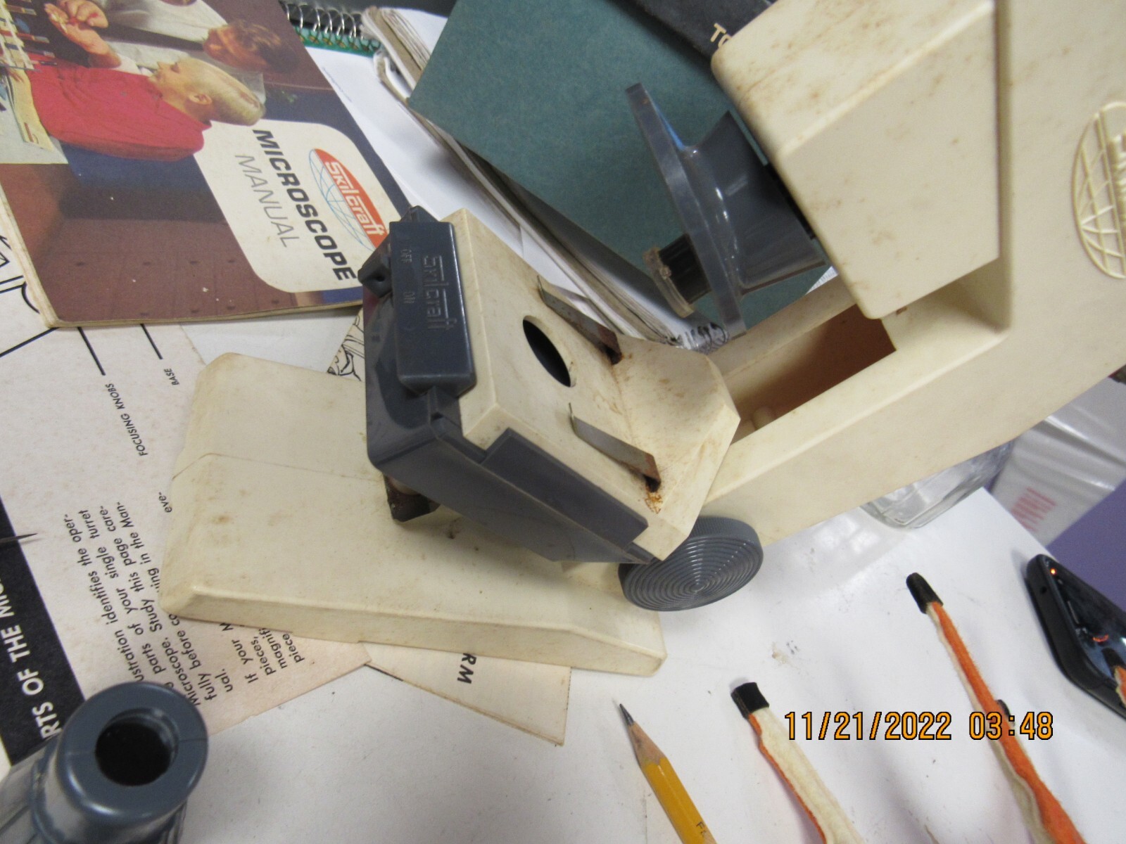Vintage 1963 Skilcraft Microscope