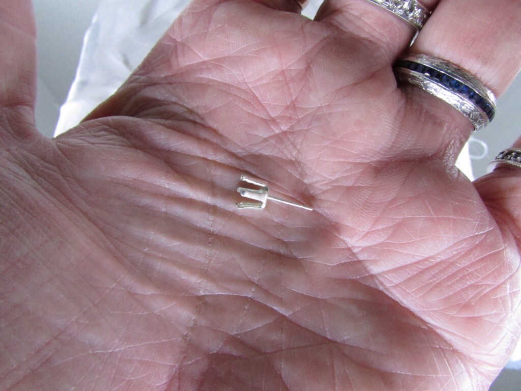 Solid Sterling Silver 6 Millimeter Round (6 prong) Snap-tite Earring Settings
