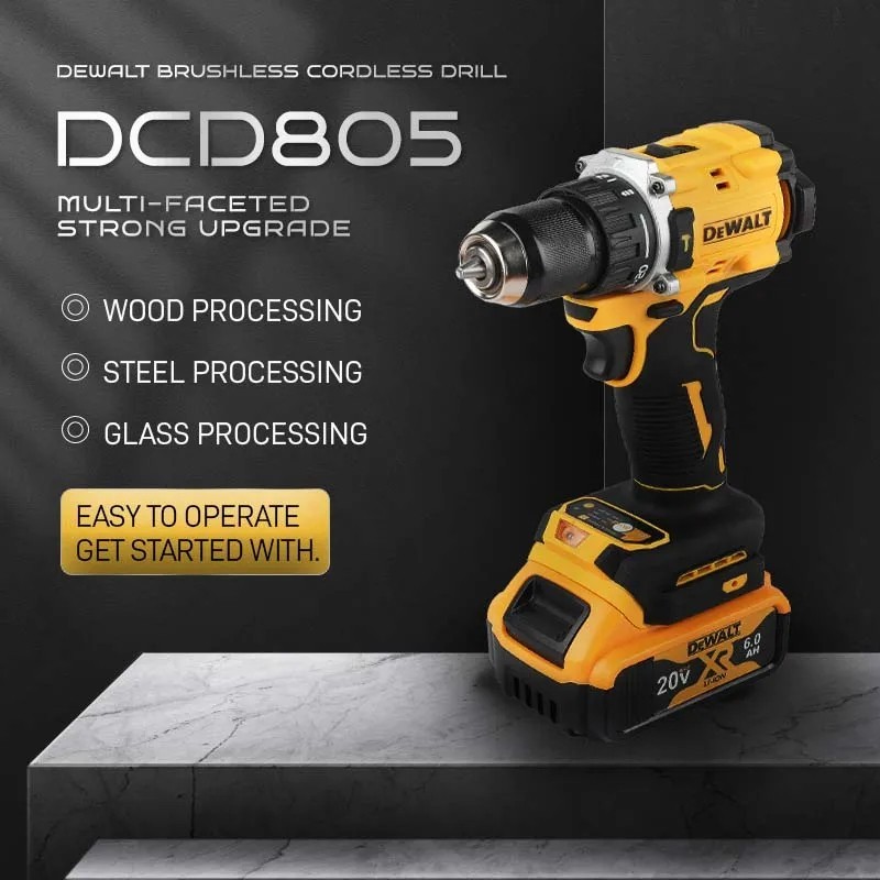 New Dewalt DCD805B 20V Max XR 1/2" 2 Speed Brushless Hammer Drill Driver Li-ion