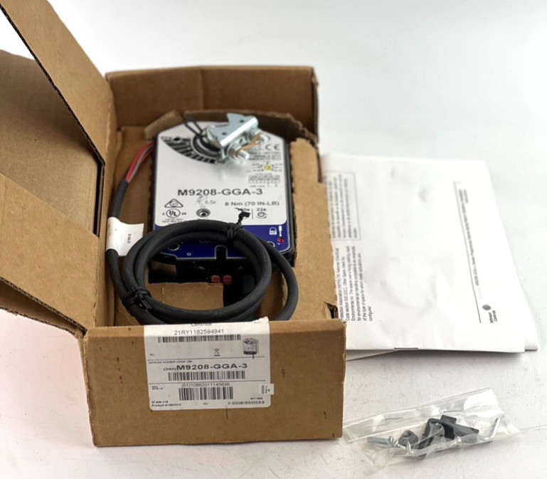 Johnson Controls M9208-GGA-3 Electric Spring Return Damper — READ No Plate