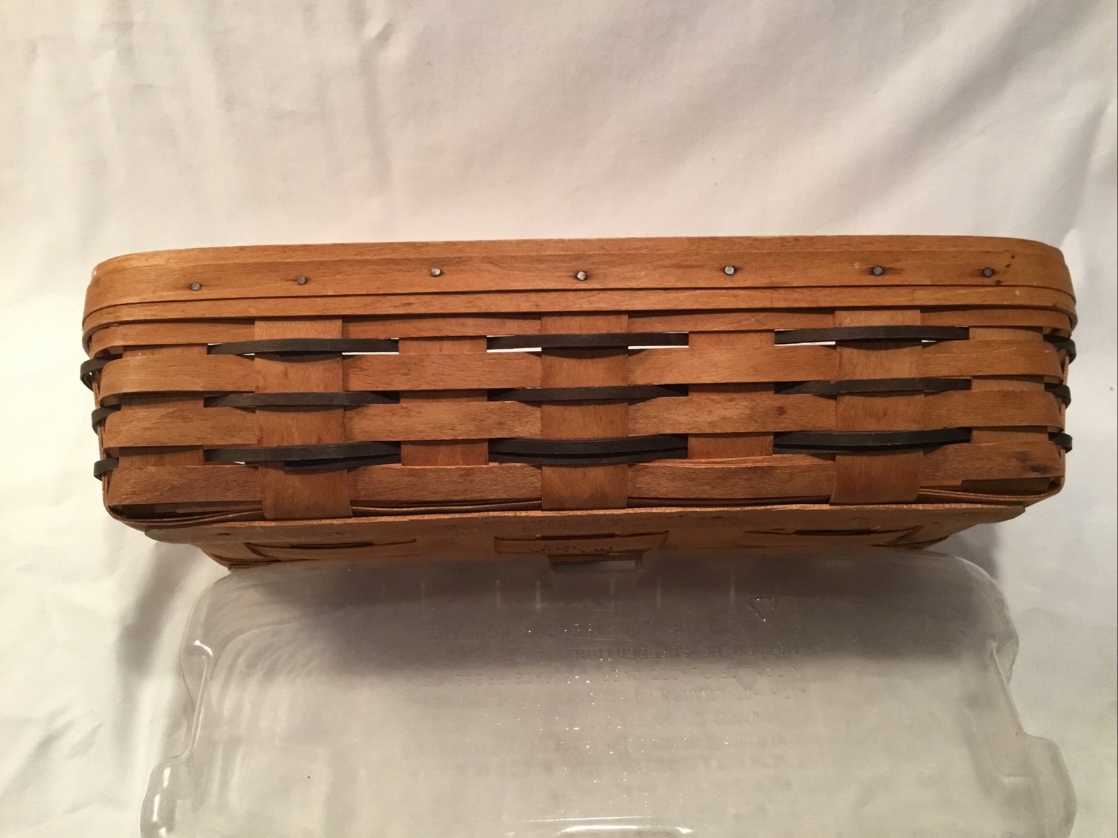 Longaberger Bread Basket 1994 Large Rectangle 14" L w/ Protector