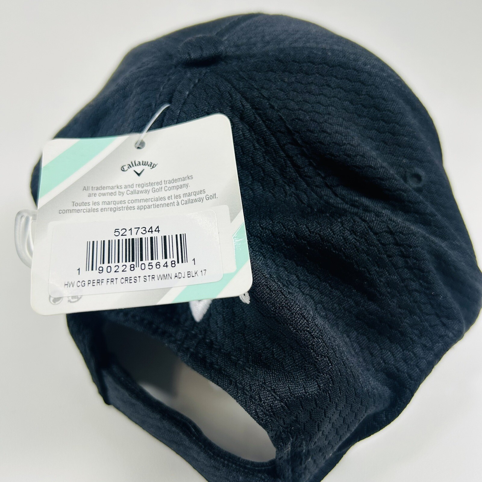Callaway Weather Series Golf Hat Womens Black Adjustable Strapback UPF Active