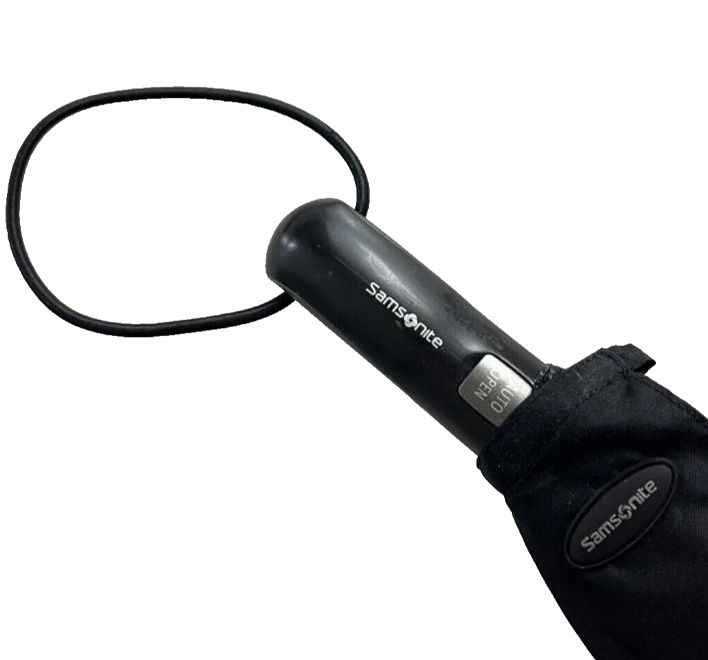 Samsonite Auto Open Vented Wind Resistant Compact Umbrella Black