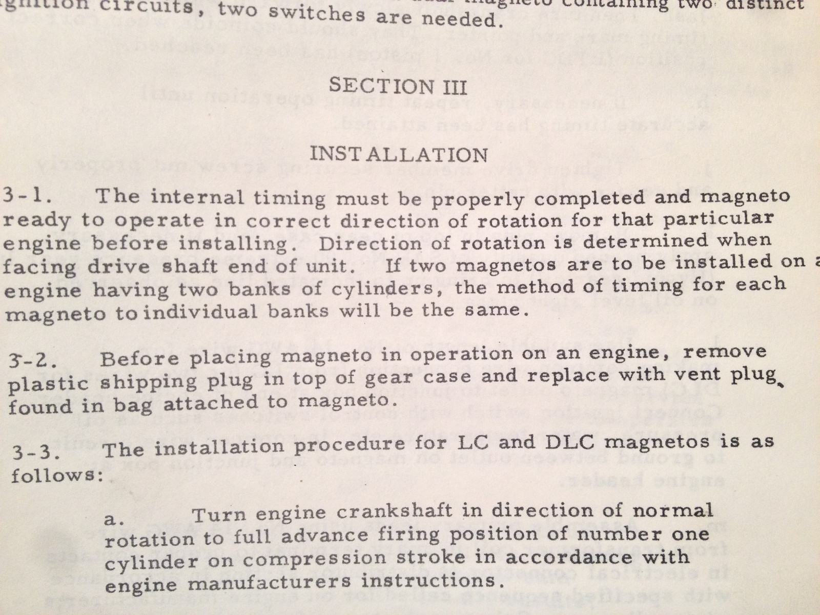 Bendix LC & DLC Magnetos Install, Service & Operation Manual