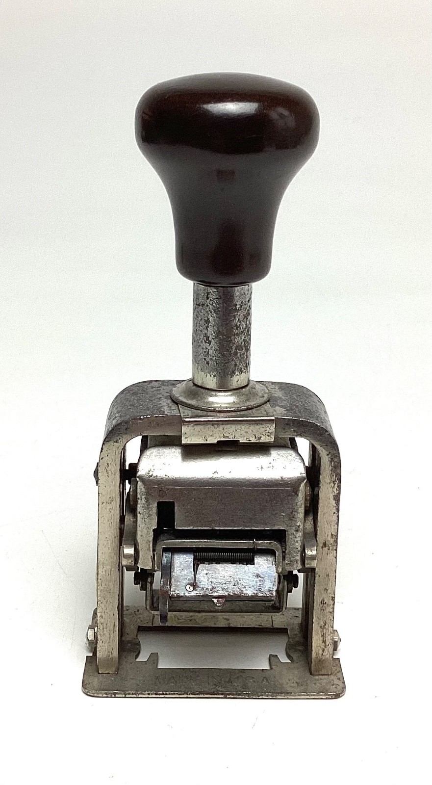 Vintage Roberts Numbering Machine Model 49 Style A 6 Wheels Made in England
