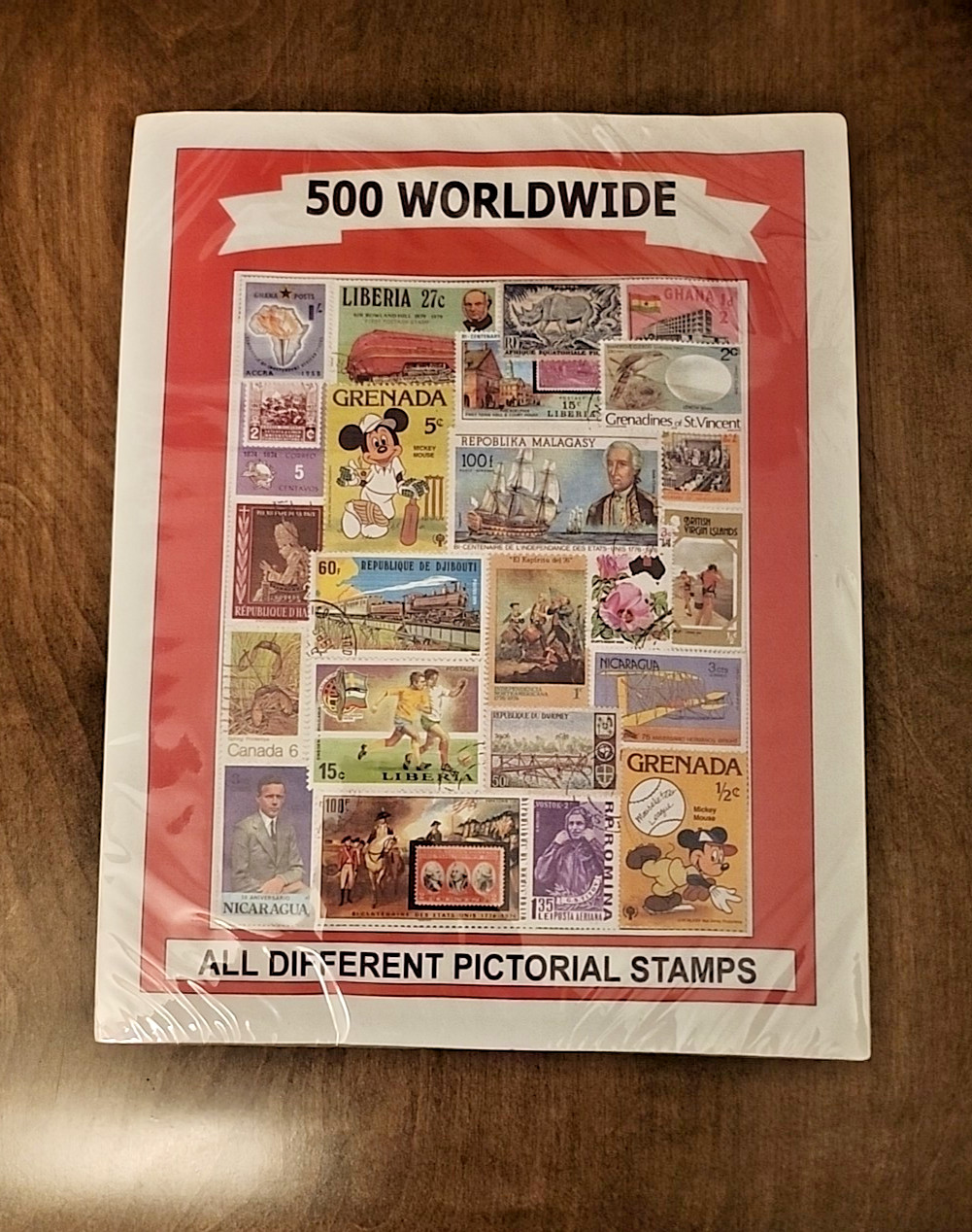 500 All Different Mint and Used Worldwide Pictorial Stamps In Sealed Packs