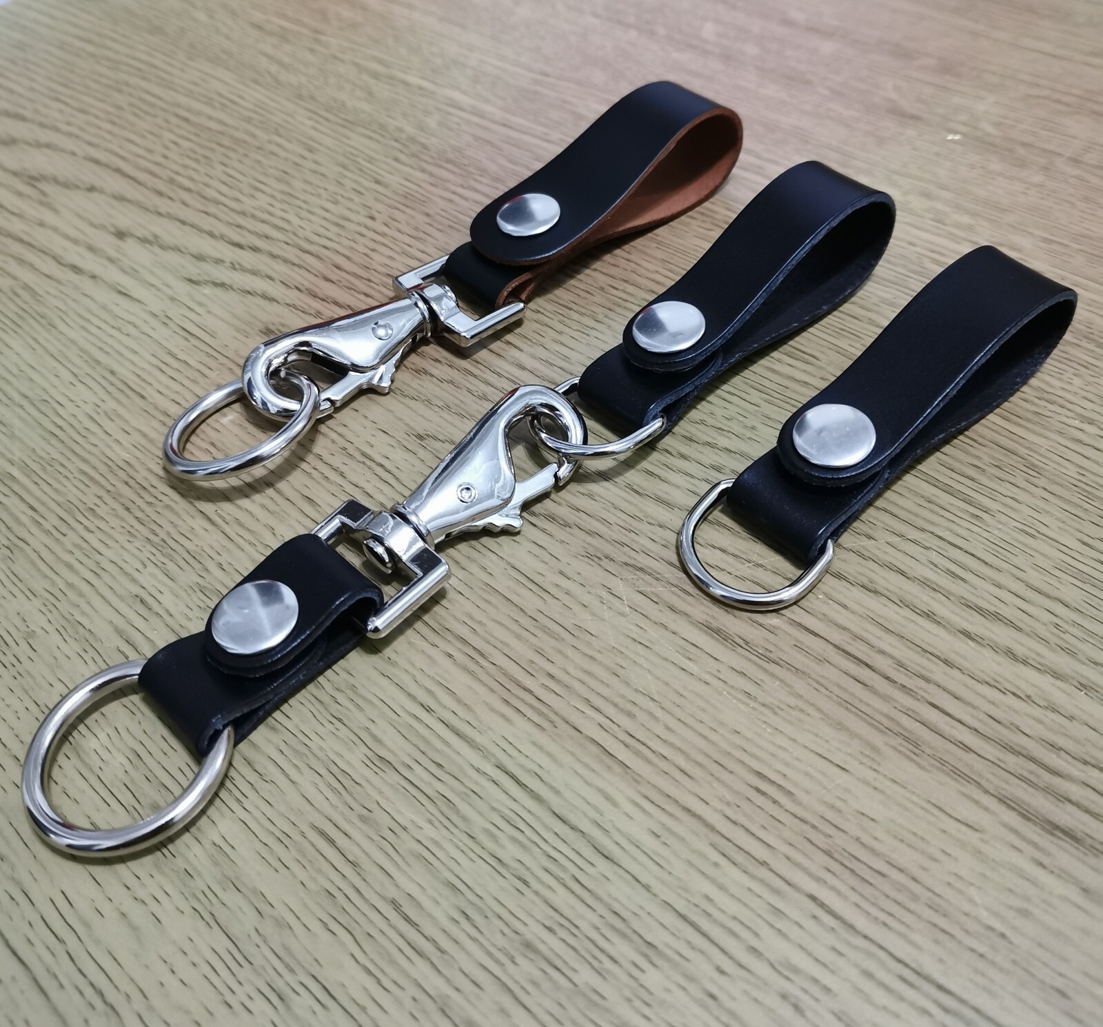 Ghostbusters Real Leather GB1 Belt Fobs Set keyrings Cosplay Prop