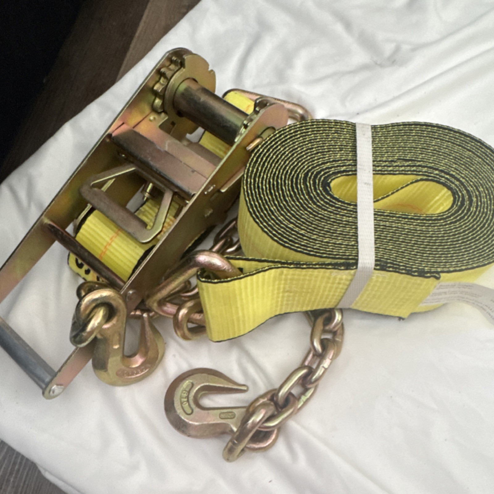 Yellow Working Load Limit (WLL) Tie Down Strap 5400 LBS