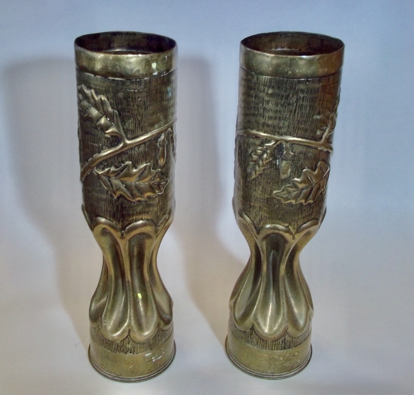 TRENCH ART - FRENCH MILITARY - 75 MM - FLORAL ARRANGEMENT - WWI