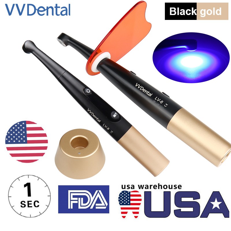 Wireless Dental LED Curing Light Lamp 3W 2200mw/cm² Resin Cure Lamp Rechargeable