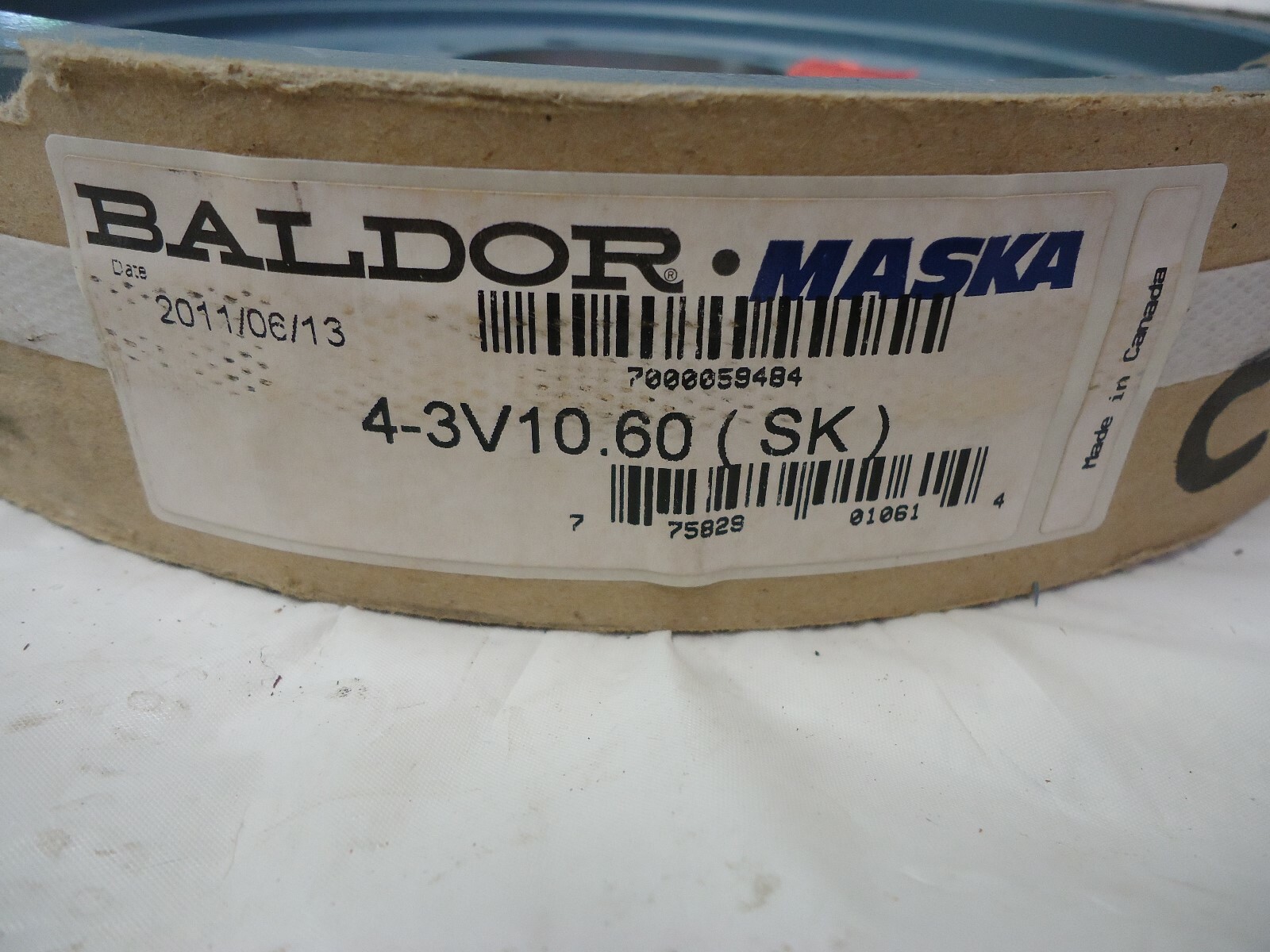 BALDOR 4-3V10.60(SK) SHEAVE "New"