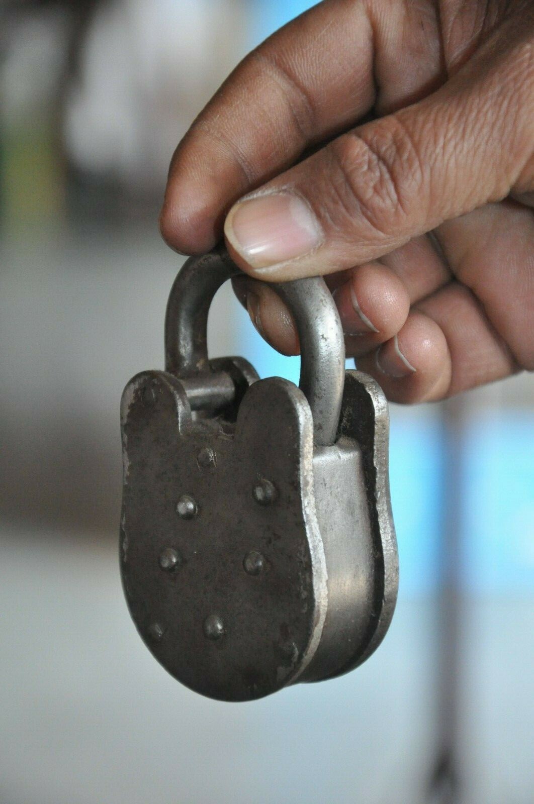 2 Pc Vintage Iron Unique Different Shape Handcrafted Padlocks