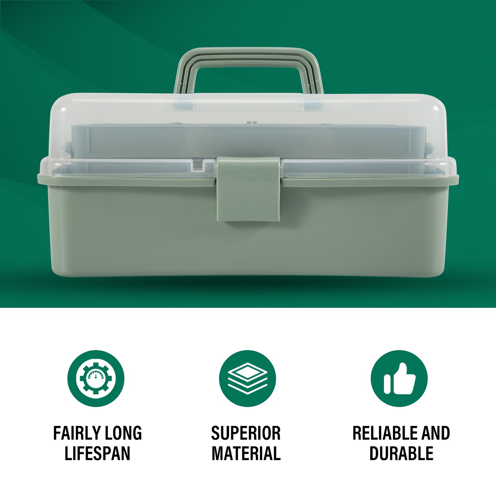 3-Layer Plastic Dividing Storage Box Craft Organizer and Storage with3970