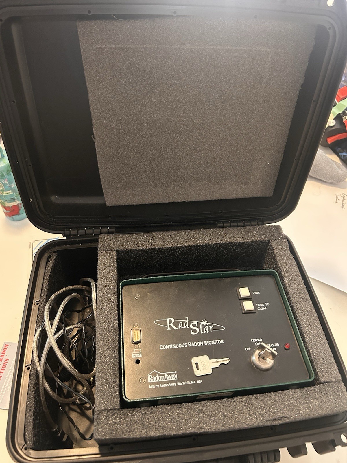RadStar RS300 Continuous Radon Monitor with Power Cord and Keys W/ Hard Case