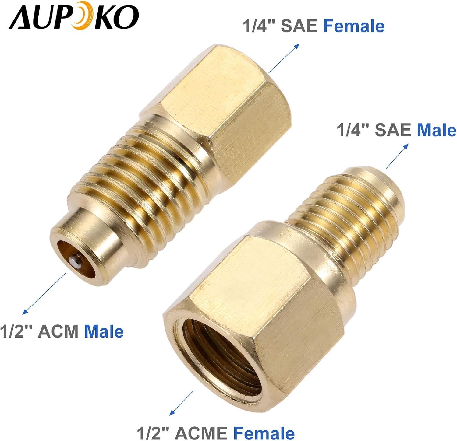 R12 to R134a Adapters, R134A Refrigerant Tank Adapter Kit with Valve Core R