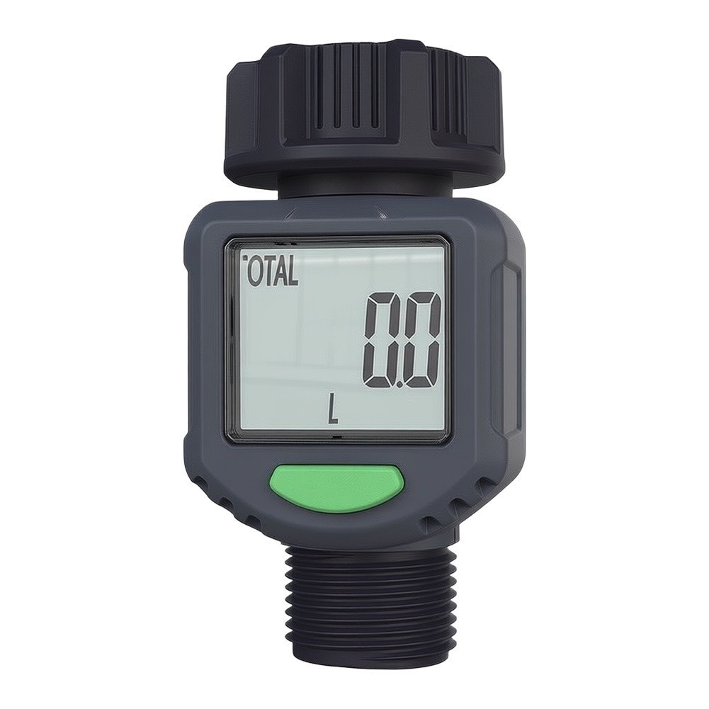 Water Flow Meter with Clear LCD Display and Easy Mode Switching Button