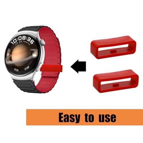 Watch Strap Holder Loop Replacement - Silicone Watch Band Loop Wine Red