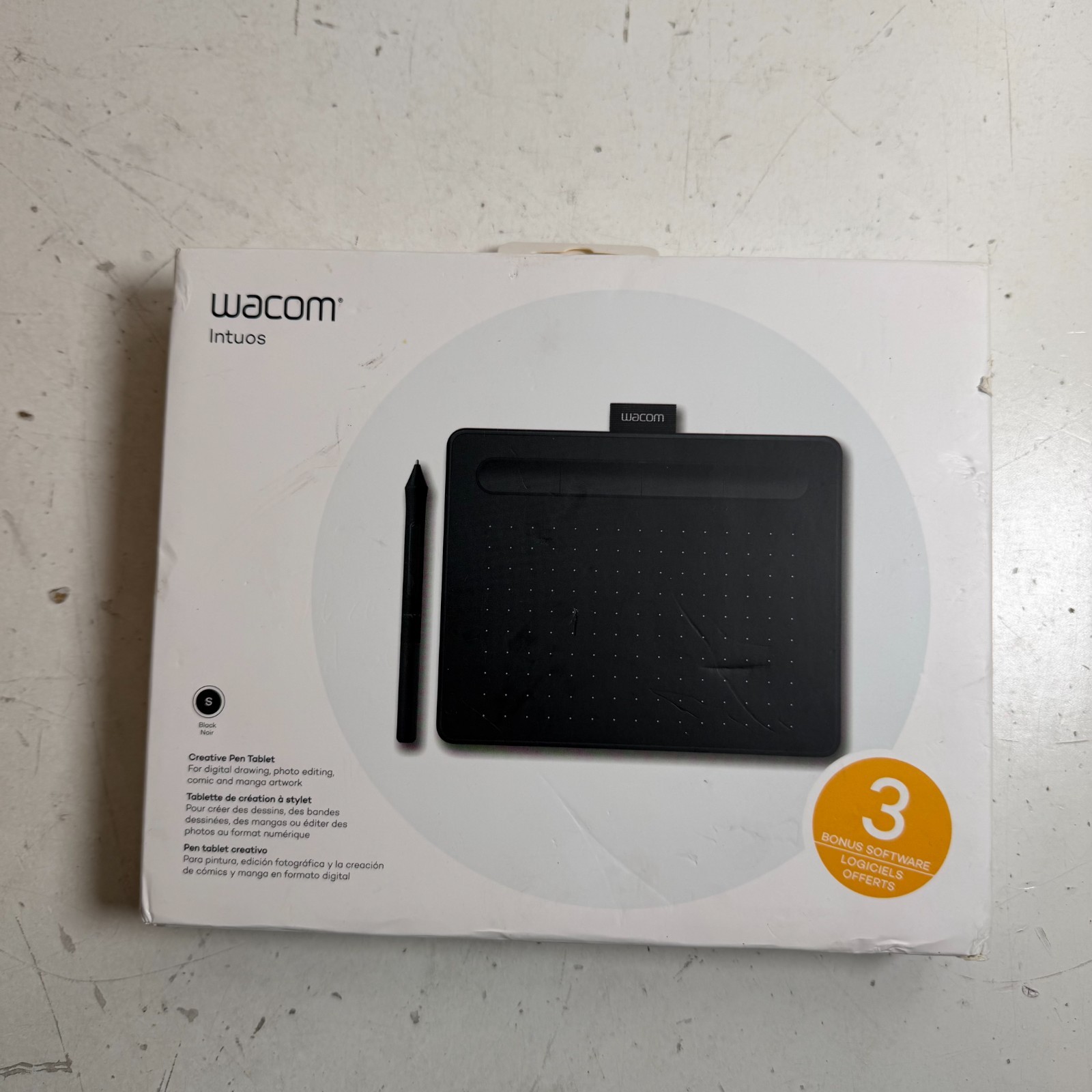 Wacom Intuos Black Small Graphics Drawing Creative Pen Tablet For Mac PC NEW