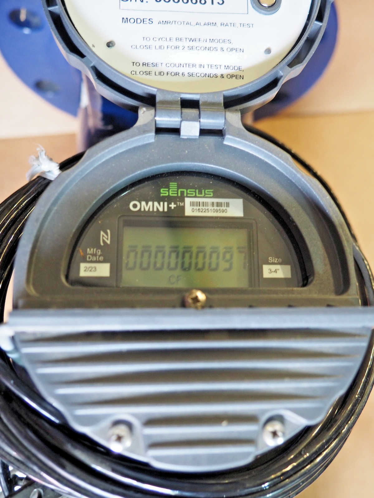 Xylem SENSUS OMNI+ T2 4" WATER FLOW RATE METER & REGISTER 9 Dial