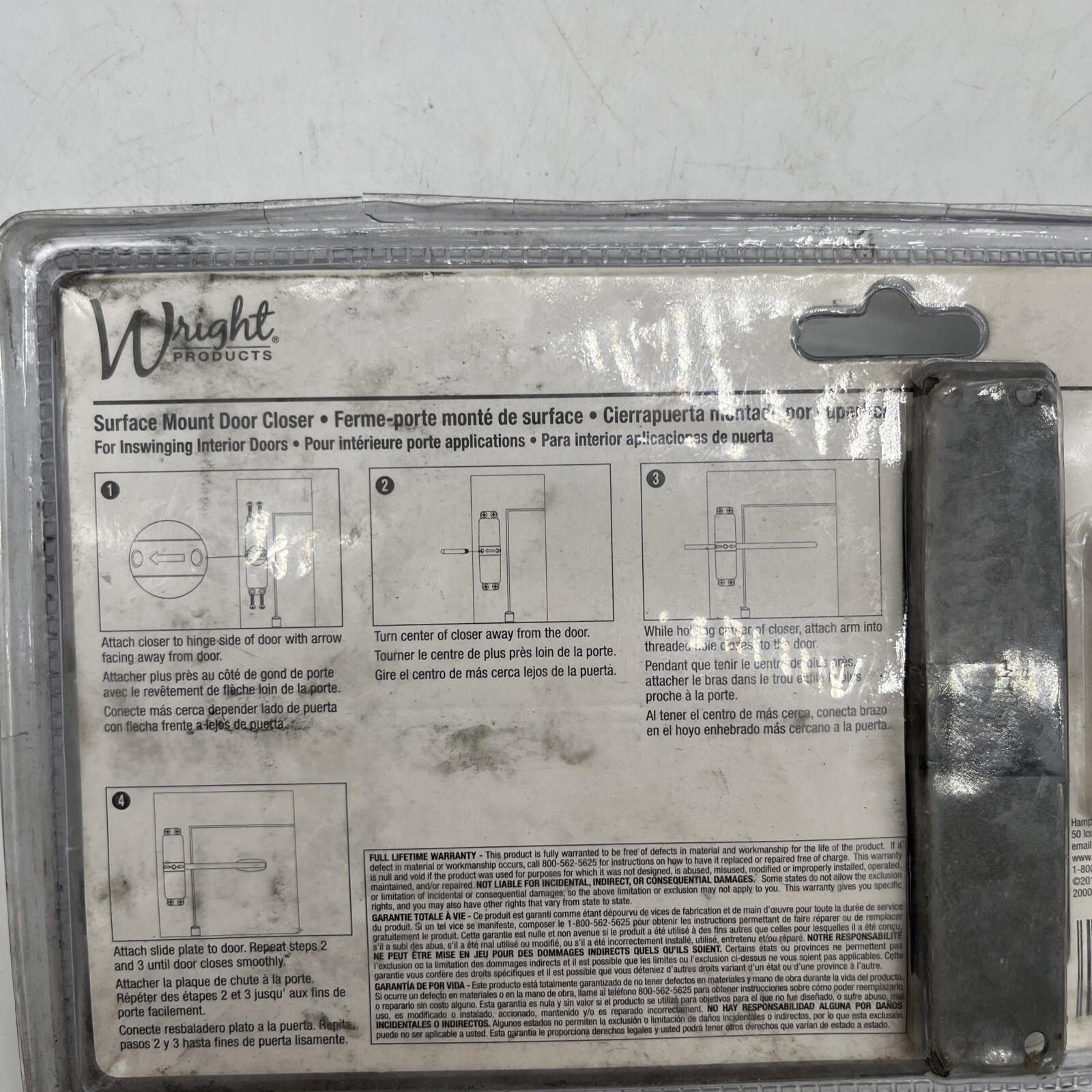 Wright Products Surface Mount Vertical Door Closer (VWC50BZ)