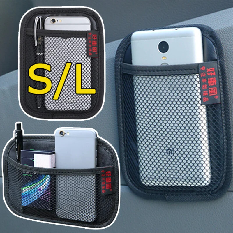 Car Net Pocket Mesh Bag Phones Coins Keys Storage Net Bag Car Interior Organizer