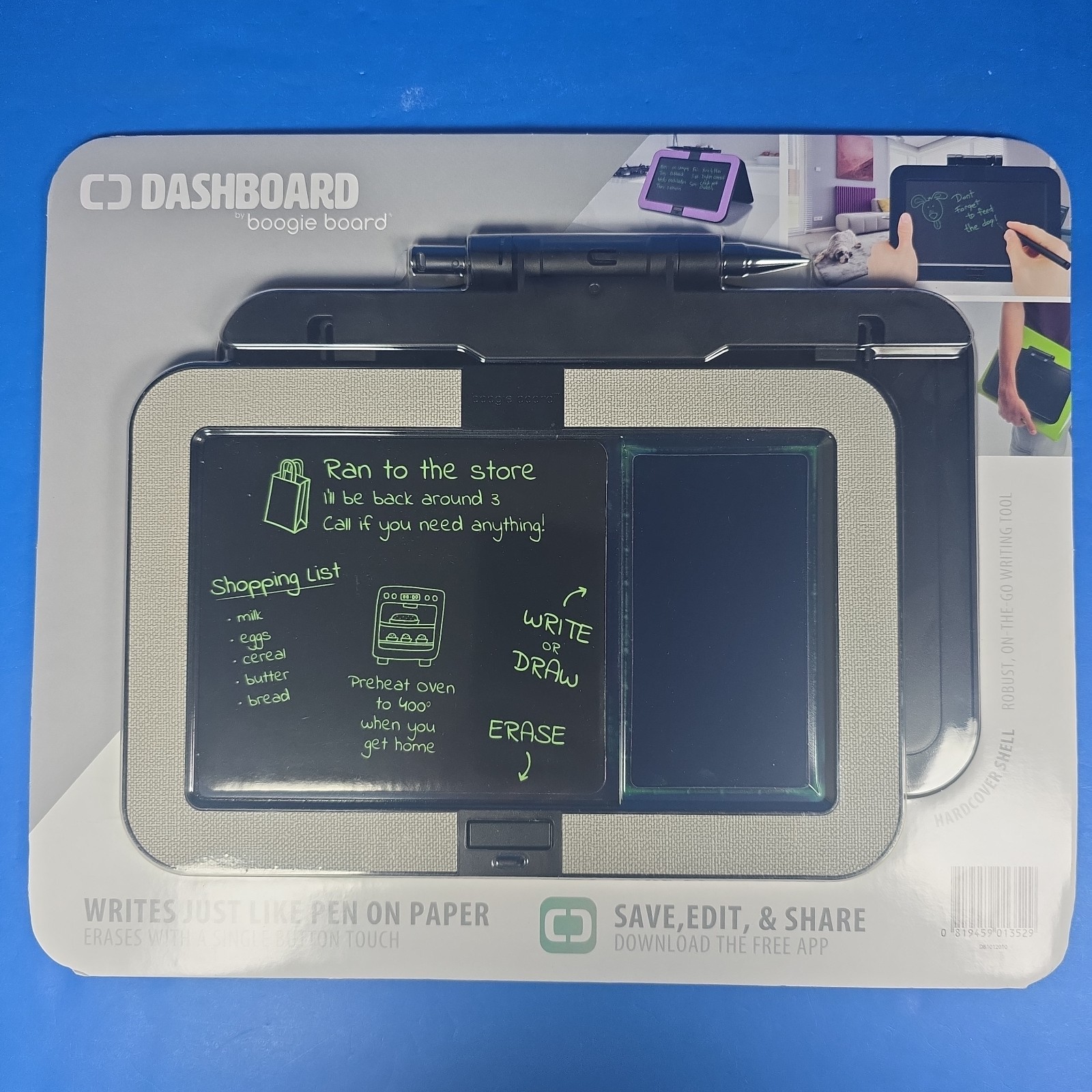 Dashboard Boogie Board On The Go Writing Board  hard travel case, 1 stylus