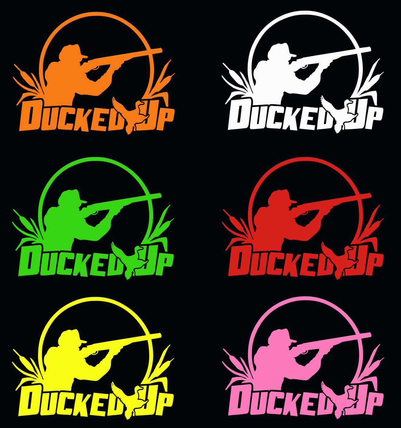 Ducked Up window decal,sticker,dynasty,duck,hunter,decoy,call,waterfowl,blind