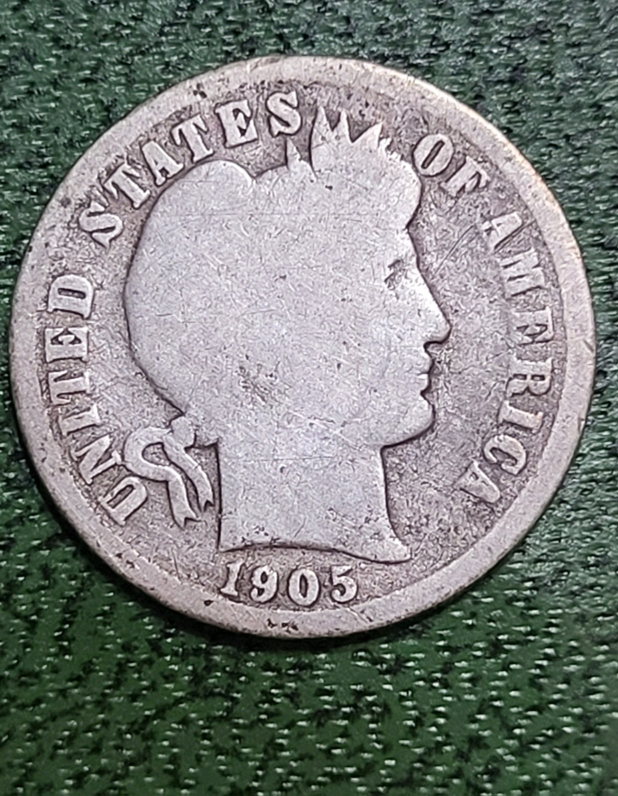 1905 Barber Dime Free Shipping