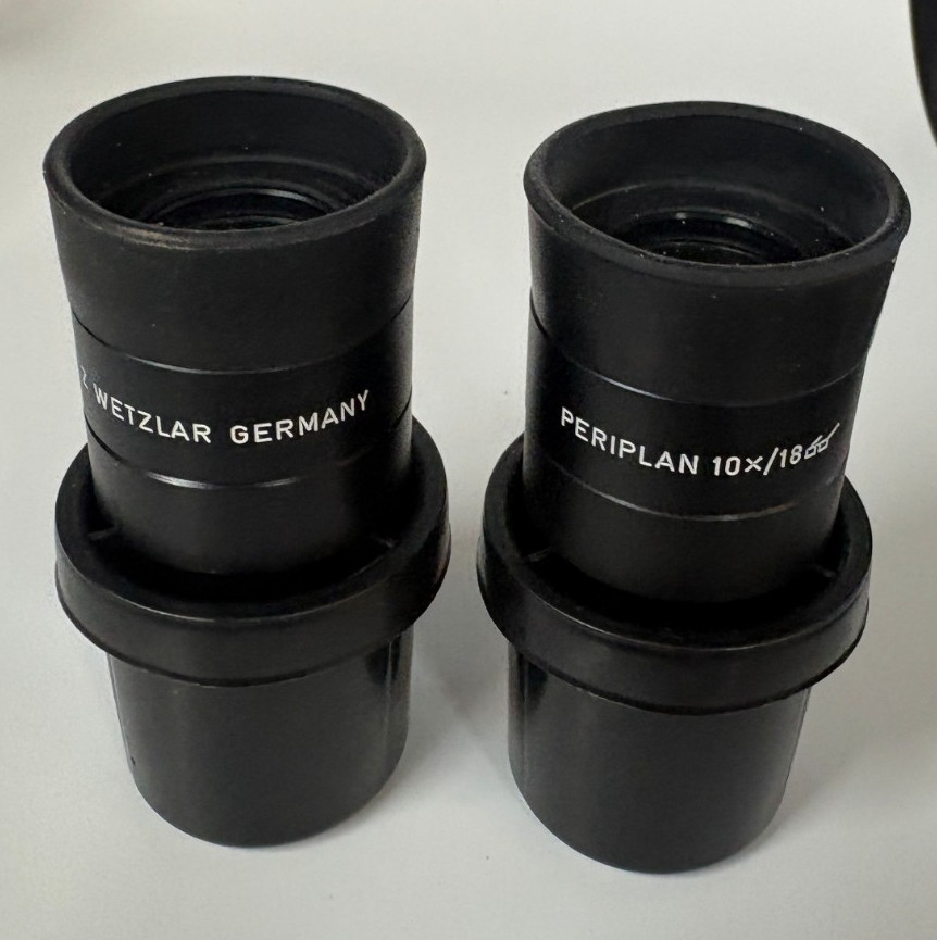 Lot of 2 Leitz Wetzlar Germany Periplan 10x18 Microscope Eyepieces