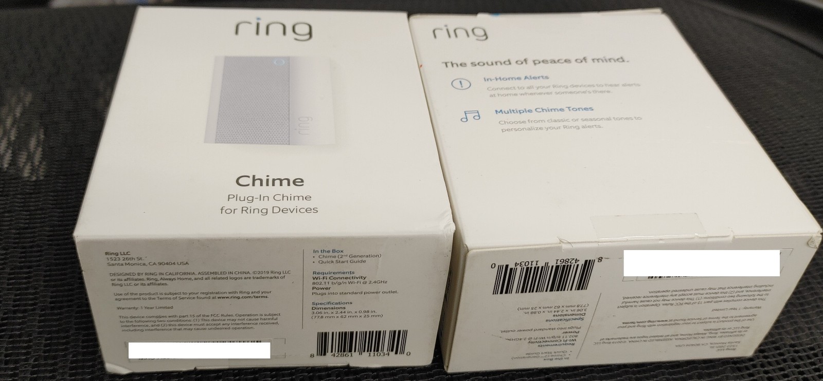 RING CHIME 2ND GENERATION gen PLUG IN CHIME FOR RING DEVICES doorbell wifi NEW