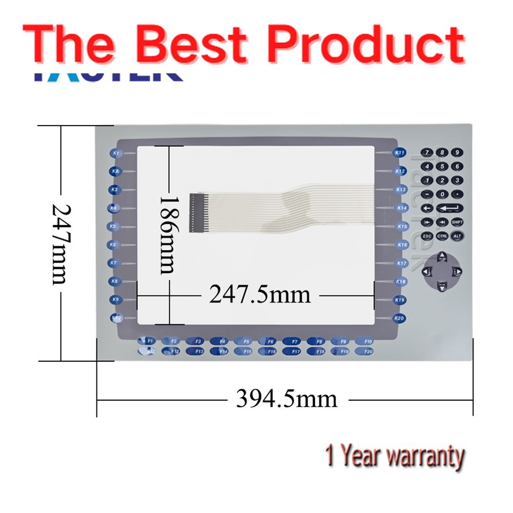 Touch Screen for 2711P-RDB12C Panel Glass Digitizer with Membrane Keypad