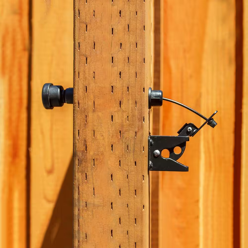 Gate Latch Pull Black Plastic Adjustable Rust Resistant Easy Install Standard