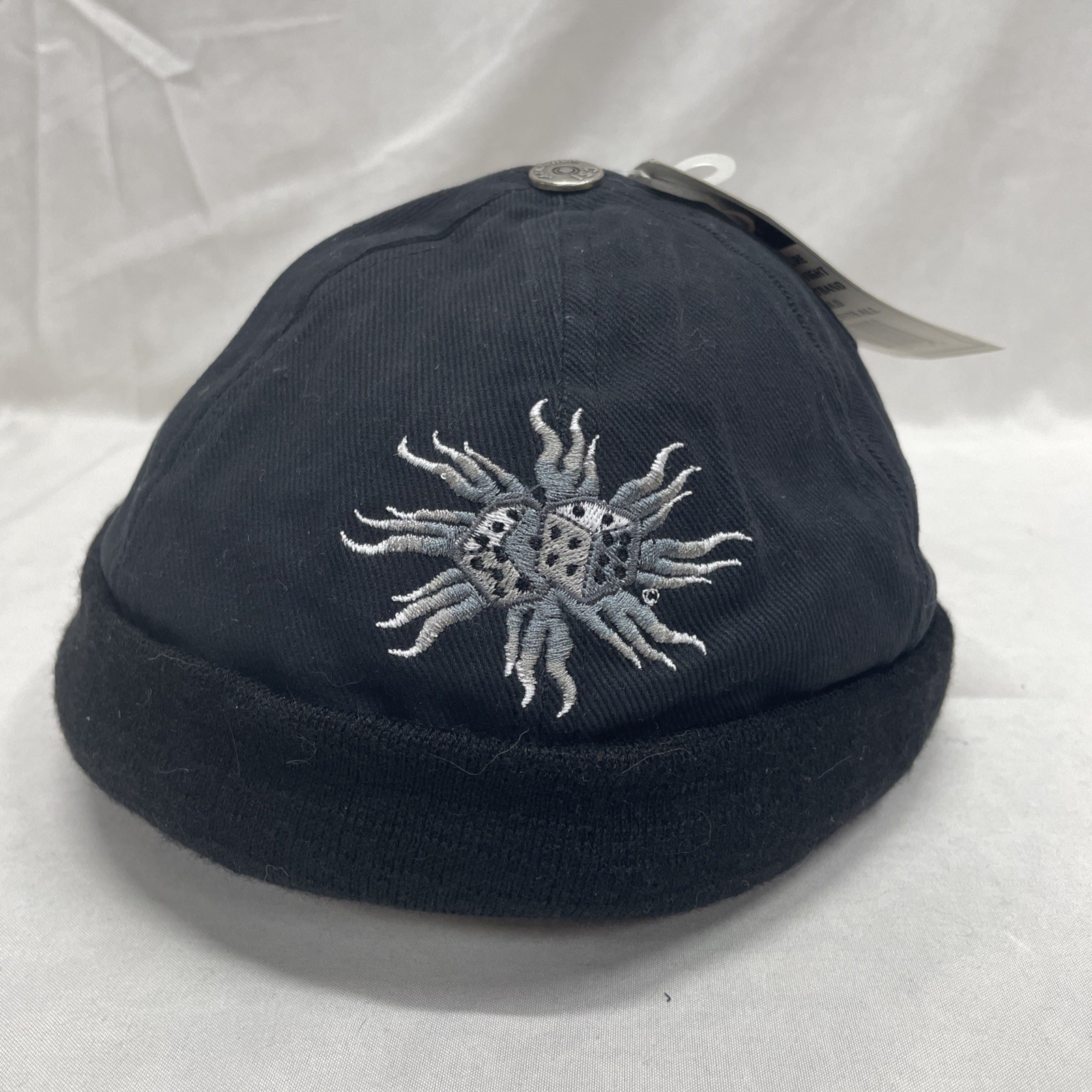 VTG CSI Bullet Proof Skull Cap Black .44 Magnum Dice Tribal Gambler Biker Black