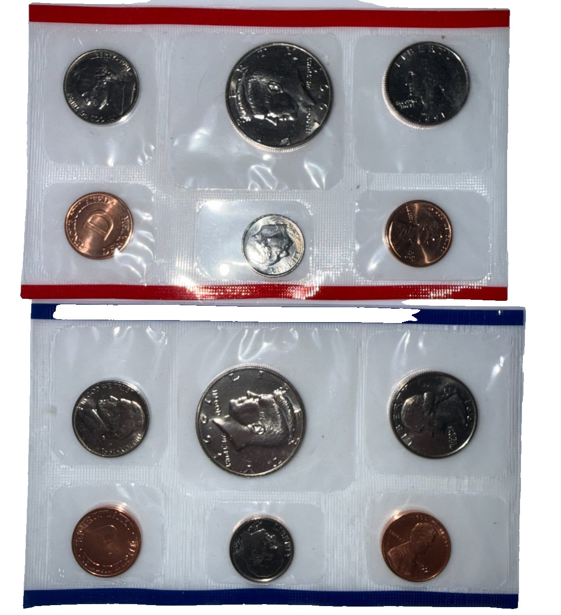 1991 US Uncirculated Mint Set 10 Coins Original Cello Flat Pack "As Pictured"