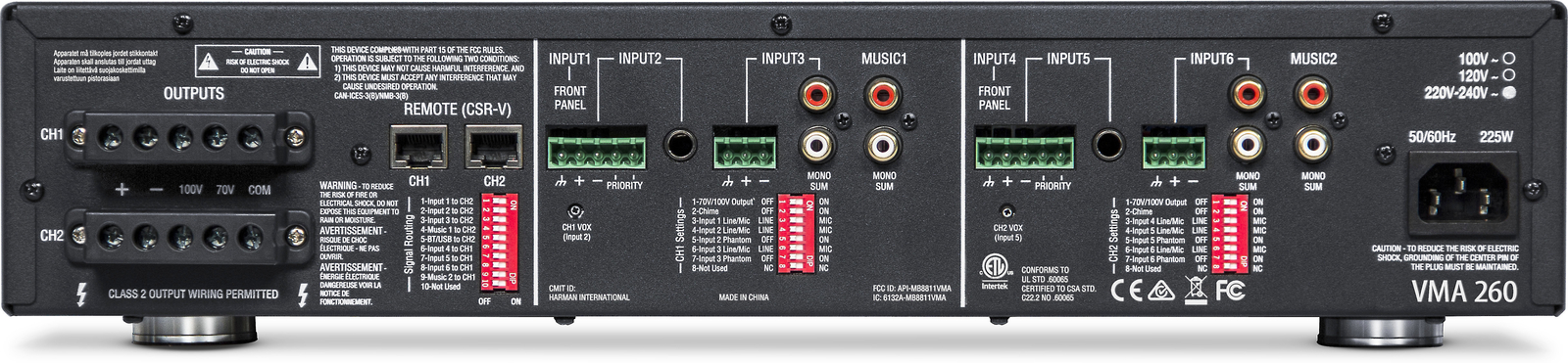 JBL Commercial Mixer-Amp 8 Input 2x60watts