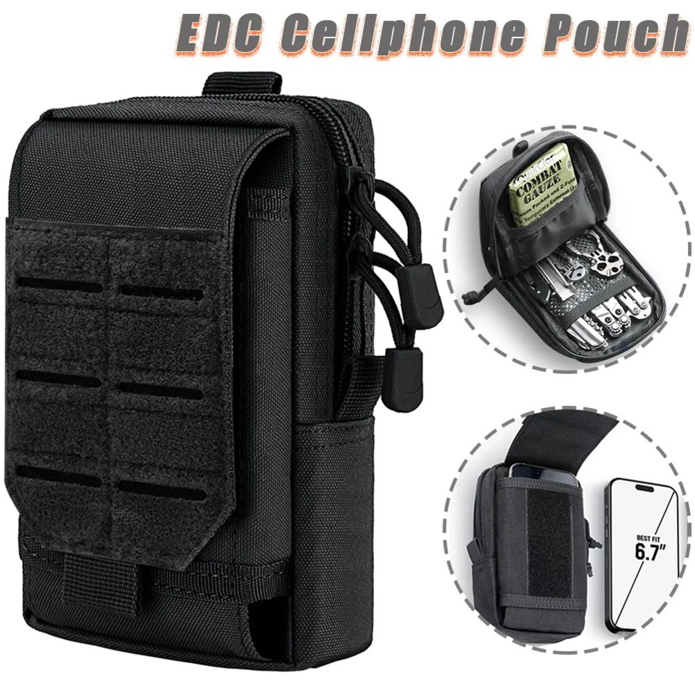 Tactical MOLLE Utility Waist Bags Cell Phone Pouch Compact Gadget Organizer Pack