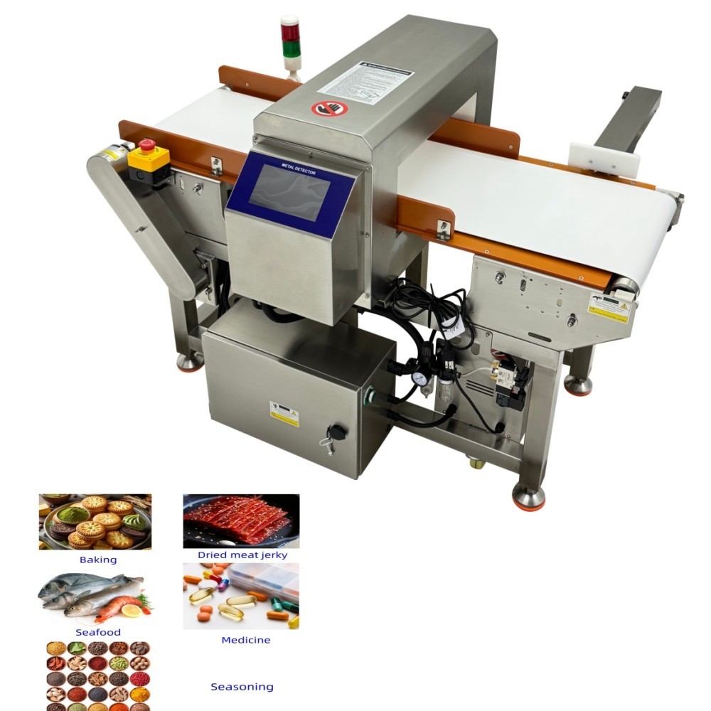 110V Precision Industrial Metal Detector Food Metal Impurity Alarm Fe: Φ≥1.0mm  