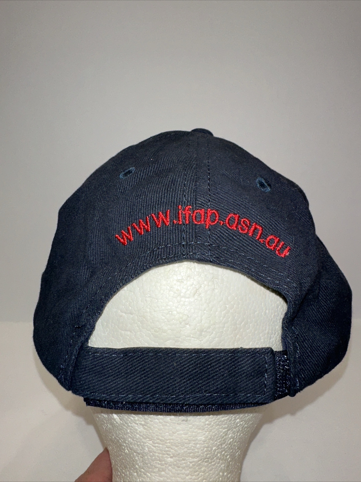 IFAP Navy Blue Hat Cap Red Silver Hook Loop Unbranded