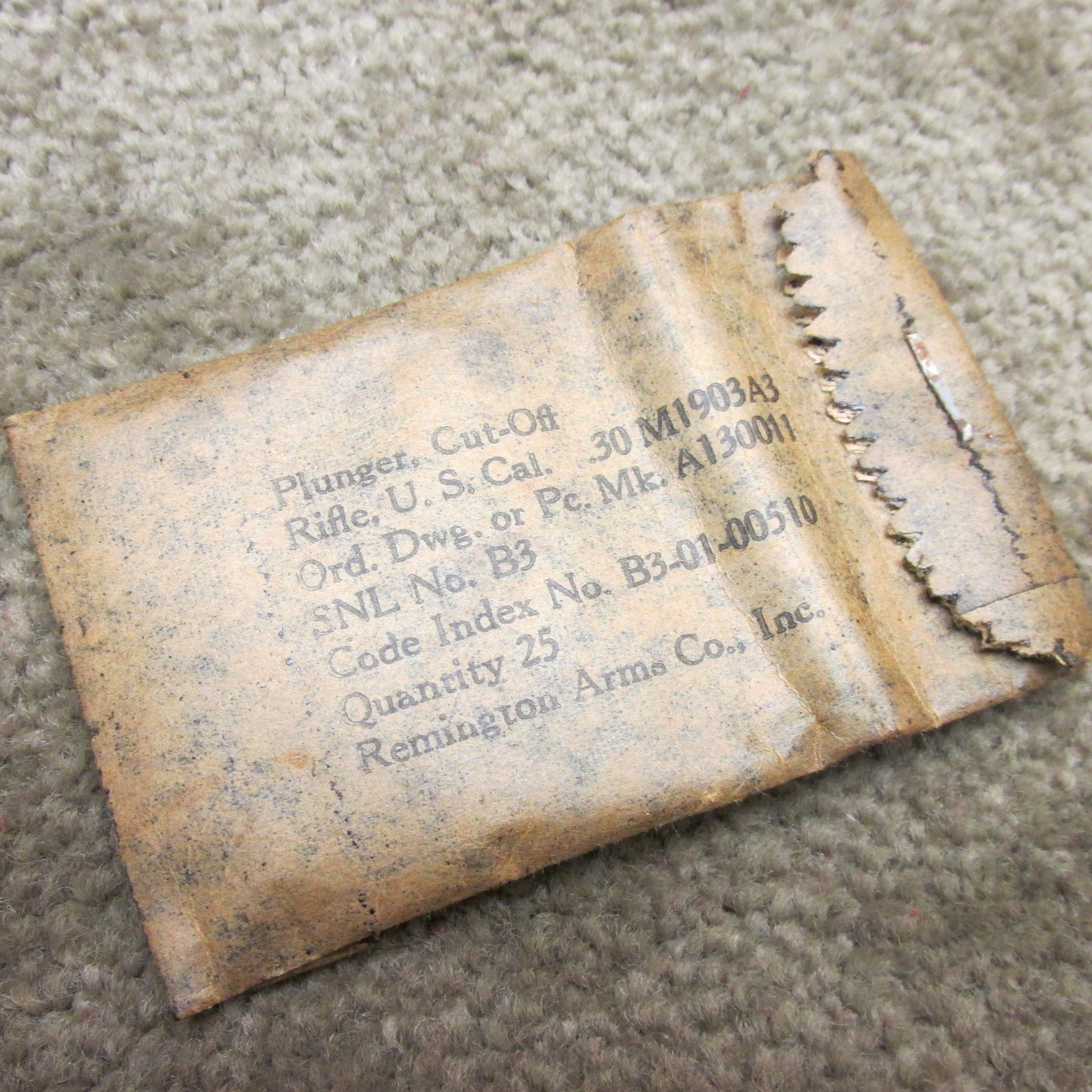 US WW2 1903A3 PLUNGER CUT OFF NOS REMINGTON ARMS 1903 SMITH CORONA