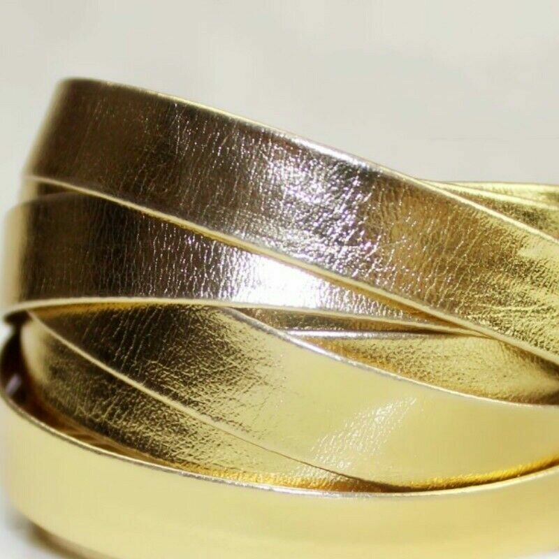 Faux Leather Flat Cord Metallic Strap Rope Shiny Tape String for Belt Bow DIY