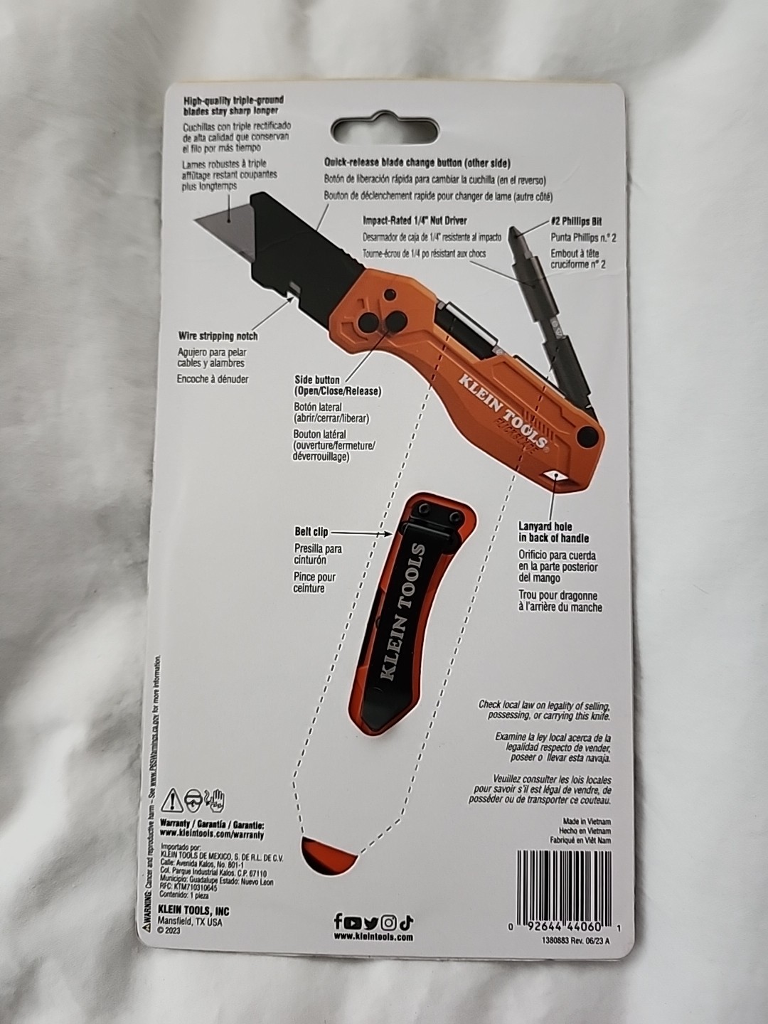 Klein Tools 44304 Folding Utility Knife With Driver New (D5)